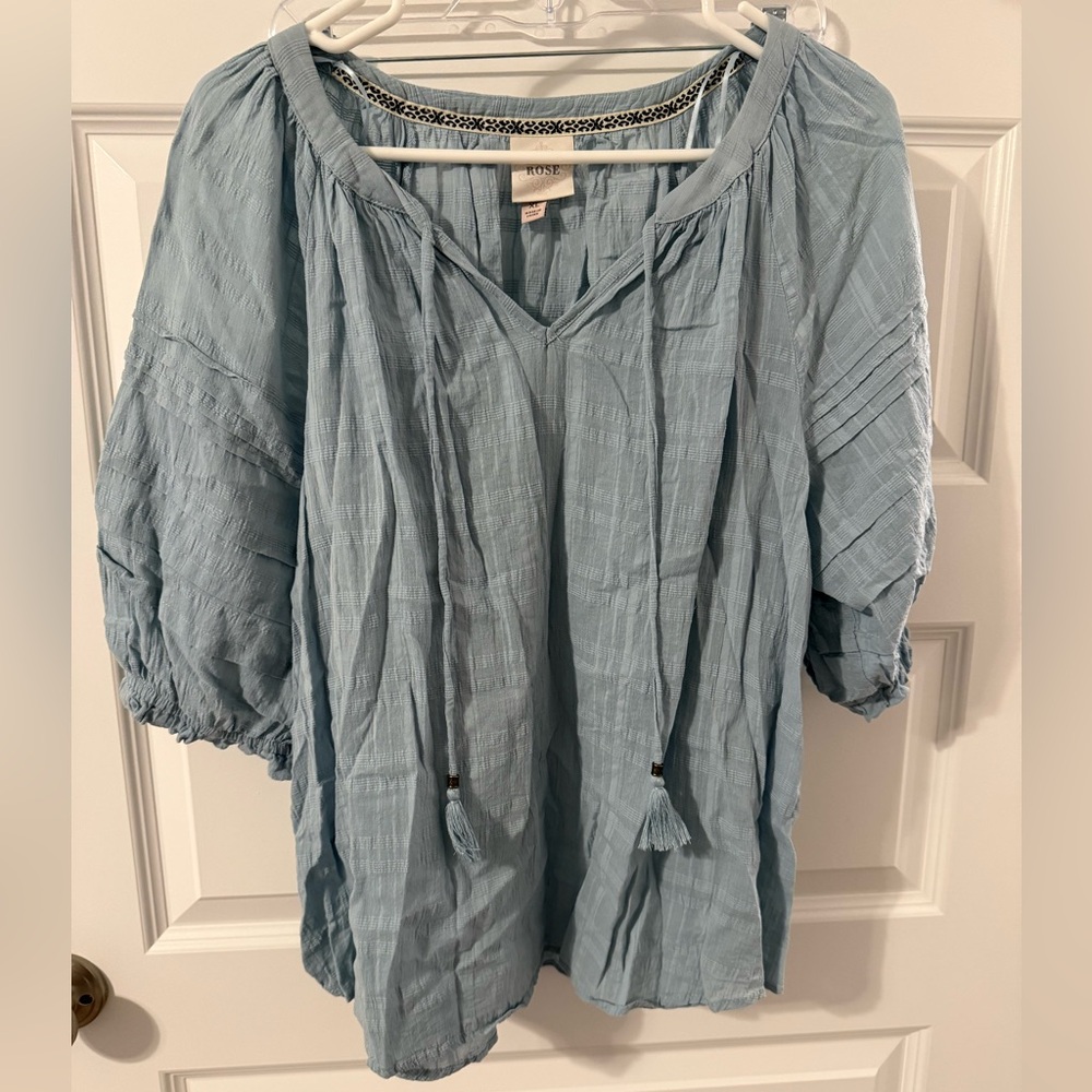 Knox Rose Sky Blue Women's Blouse